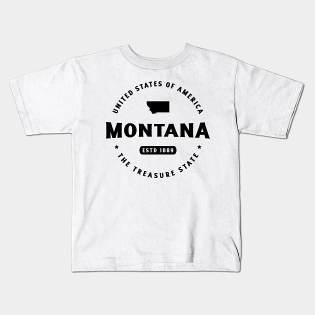 Montana Evergreen Expedition Kids T-Shirt by Vectographers